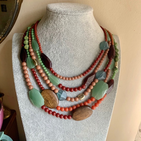 Premier Designs Limited Edition - Mid Mod Multi Strand Beaded Necklace - NWOT - Picture 6 of 6